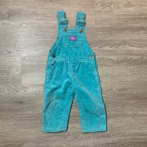 Vintage Oshkosh corduroy floral overalls